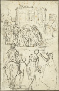 Almanca: Josephus wird von Nicanor vor Kaiser Vespasianus geführt Josephus, İmparator Vespasianus
