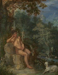 Vahşi Doğada Vaftizci Yahya, c. 160203. by Adam Elsheimer