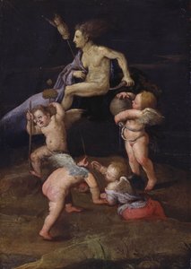 Keçiye Ters Binen Cadı by Adam Elsheimer