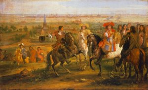 Lille'in Louis XIV tarafından ele geçirilmesi, 28 Ağustos by Adam Frans van der Meulen
