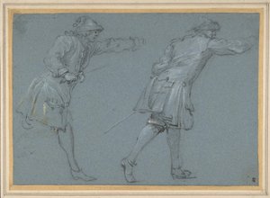 İki Askerin Kılıç Dövüşmesinin İncelenmesi, 17. yüzyıl. by Adam Frans van der Meulen