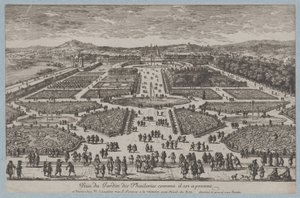 Tuileries Bahçesi, 1680., 1680. by Adam Perelle