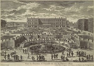 Versay manzarası, bahçe cephesi, 1680