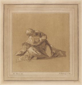 Çömelmiş Bir Havari (Aziz Petrus) by Adam von Bartsch, after a drawing formerly attributed to Albrecht Dürer