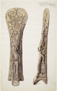 Lava oyulmuş bir Palma (suluboya) by Adela Breton