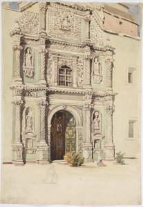 Katedral, Aquascalientes (suluboya) by Adela Breton