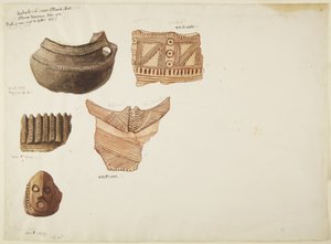 Çanak çömlek parçaları (suluboya) by Adela Breton