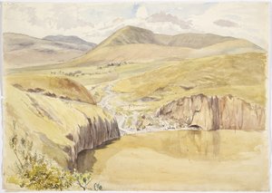 Alberea, yakın Santiago del Valle, Guanajuato, Meksika (suluboya) by Adela Breton