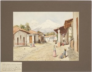 Orizaba veya Citlaltépetl Volkanı - Yıldız Dağı - Varacruz, Meksika (suluboya) by Adela Breton