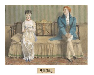 Courting, 1868 (klozet ve gövde rengi kurşun kalem üzerine kalem üzerine)