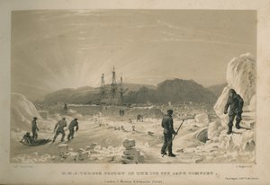 HMS Terörü Cape Comfort açıklarındaki buzda dondu by Admiral William Henry Smyth