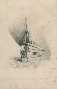 HMS Terror'un kırık kıç direğinin görünümü: Lough Swilly sahilinde çekilmiş by Admiral William Henry Smyth