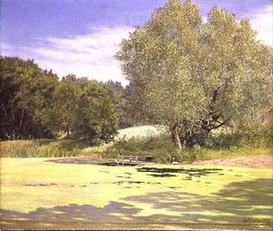 Gölden Terk Eden Bir Balıkçı by Adolf Alfred Larsen