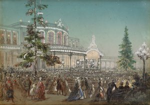 Pavlovsk Tren İstasyonu Konser Salonunda Tsarskoe Selo Demiryolunun 25. Yıldönümü Kutlaması, 1862