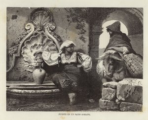 Roma avlusunda çeşme by Adolf Closs
