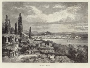 İtalya - Trieste. A Clos tarafından gravür