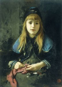 Genç Kız Örgü by Adolf Echtler