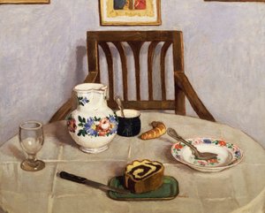 Focaccia ile natürmort by Adolf Fenyes