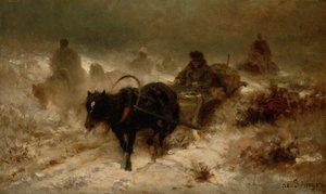 Eve Dönüş, 19. yüzyıl by Adolf Schreyer