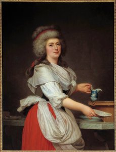 Madam Aughie'nin portresi, Fransa Kraliçesi Marie Antoinette'in hizmetçisi Adolf Ulrich Wertmuller'in (1751 - 1811) tablosu 18. yüzyıl Stockholm Ulusal Müzesi