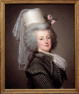 Marie Antoinette de Lorraine-Habsburg, Fransa Kraliçesi (1755-1793), Amazon elbiseli portresi - İsveçli Adolf Ulrich Wertmuller (1751 - 1811) tarafından tablo