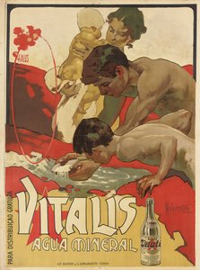 Maden suyu "Vitalis" için reklam afişi, 1895