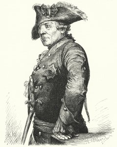 Büyük Frederick, Prusya Kralı (gravür) by Adolph Friedrich Erdmann von (after) Menzel