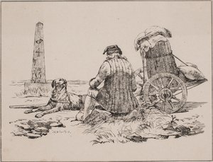 Bissekrämmeren ve köpeği by Johan Adolph Kittendorff