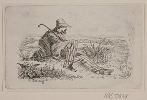 Oturmuş bir yürüyüşçü by Johan Adolph Kittendorff