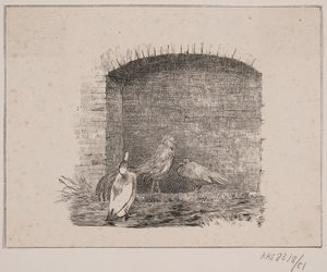Tavuklar ve ördekler by Johan Adolph Kittendorff