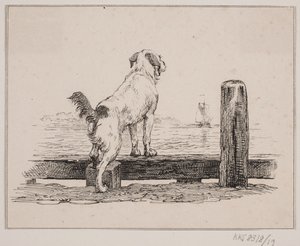 Sahildeki köpek by Johan Adolph Kittendorff