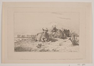 Dinlenme inekleri by Johan Adolph Kittendorff