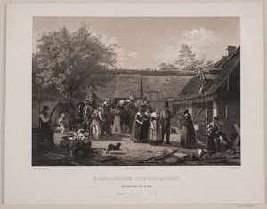 zelanda köylü düğünü by Johan Adolph Kittendorff