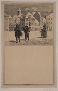 Baca süpürür. No. 16 içinde Chr. Winther ve M. Rørbye, "Küçük Çocuklar için 25 Resim" by Johan Adolph Kittendorff