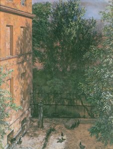 Küçük Bir Avludan Görünüm (kağıt üzerinde wc) by Adolph Menzel