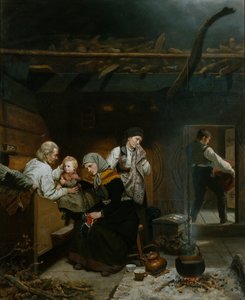 dedenin kutsaması by Adolph Tidemand