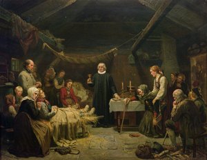 Hasta Ayı Avcısı. Son Ayin by Adolph Tidemand