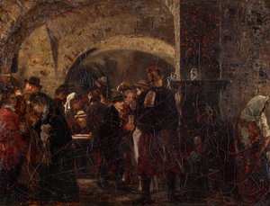 Viyana'daki Esterházykeller by Adolph Menzel