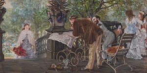 Seyahat planları. 1875 by Adolph Menzel