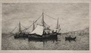 Kabotaj Tekneleri (İtalya Kıyıları) by Adolphe Appian