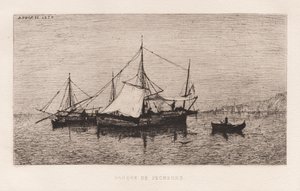 Balıkçı TeknesiKıyı Denizcilik Teknesi İtalyan Sahili..., 1874. by Adolphe Appian