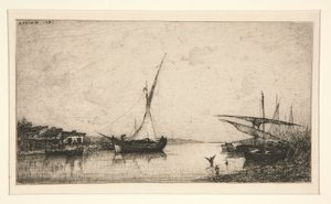 a. İki Köprü b. Balıkçı teknesi by Adolphe Appian