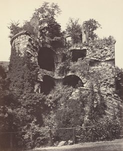 Patlamış Kule, Heidelberg Kalesi, c. 1865. by Adolphe Braun