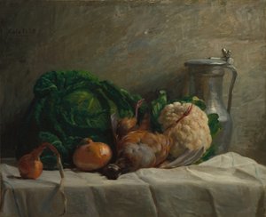 Sebze, Keklik ve Sürahi ile Natürmort, 1858.