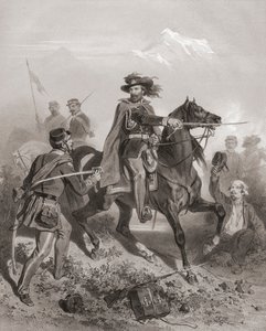 Giuseppe Garibaldi Varese Savaşı'nda. (Yazdır) by Adolphe Jean Baptiste (after) Bayot