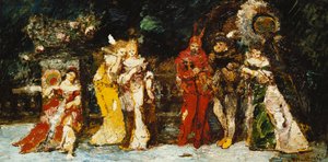 Faust ve Mephisto ile Güvertedeki Karakterler; Fauste ve Mephisto ile Terasta Figürler, c.1875-1880