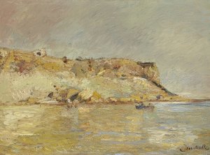 Kayalık sahil. 1870-80 by Adolphe Joseph Thomas Monticelli
