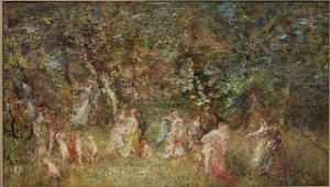 Salıncak by Adolphe Joseph Thomas Monticelli