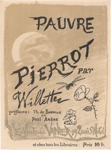 Adolphe Léon Wilette imzalı Pauvre Pierrot posteri by Adolphe Leon Willette
