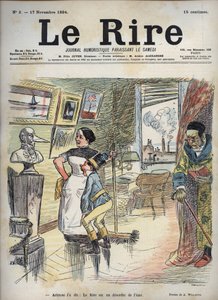 Aristoteles şöyle dedi: Kahkaha ruhun bir bozukluğudur - Adolphe Willette (1857-1926) tarafından 17 Kasım tarihli “Kahkaha” için çizim
